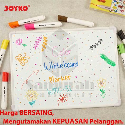 Jual READY SPIDOL WHITEBOARD MARKER JOYKO WMC 51 ISI 12 WARNA SPIDOL