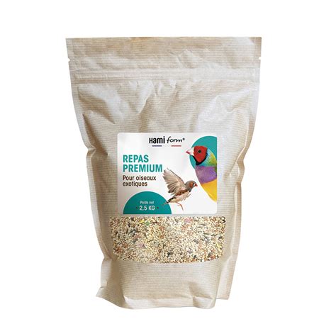 Mélange de graines pour oiseaux exotiques Premium Food 2 5 kg