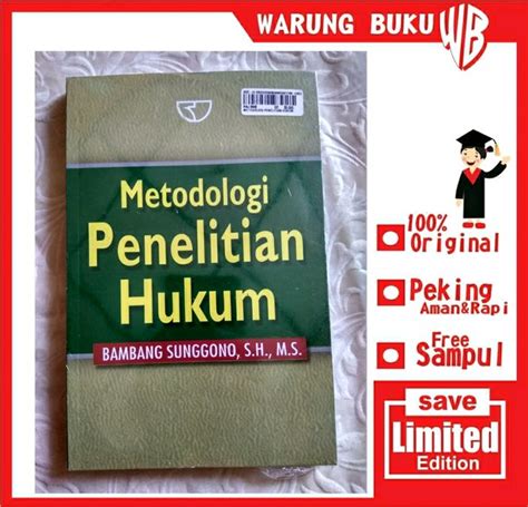 Jual Metodologi Penelitian Hukum Bambang Sunggono Di Lapak Warung