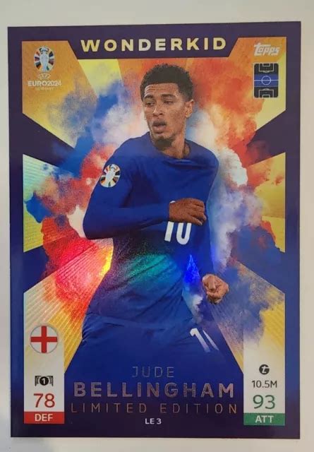 UEFA EURO 2024 Match Attax Jude Bellingham Wonderkid Limited Edition