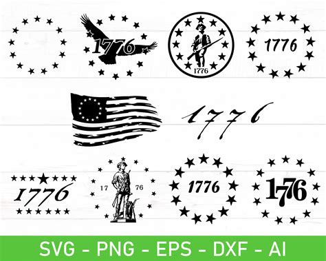 1776 Second Amendment Logo SVG PNG AI EPS DXF Files For Cut