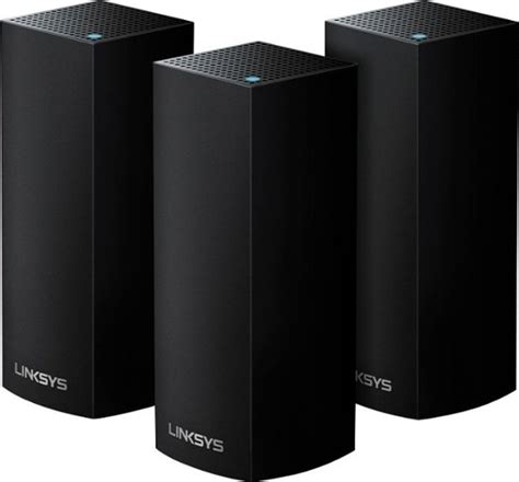 Linksys Velop AC2200 Tri Band Mesh Wi Fi 5 System 3 Pack Black