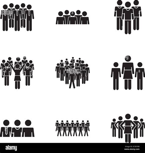 Pictogram Businessmen And People Icon Set Over White Background