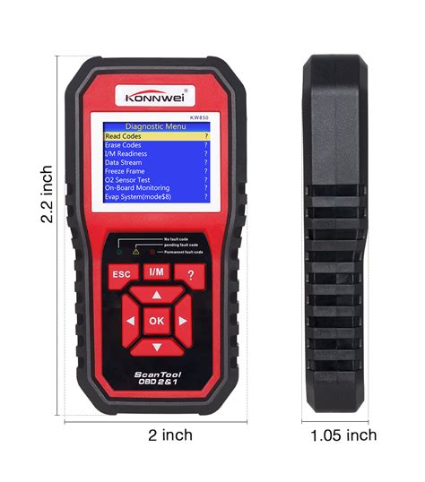 Konnwei Kw Obdii Eobd Car Fault Engine Code Reader Diagnostic Tool