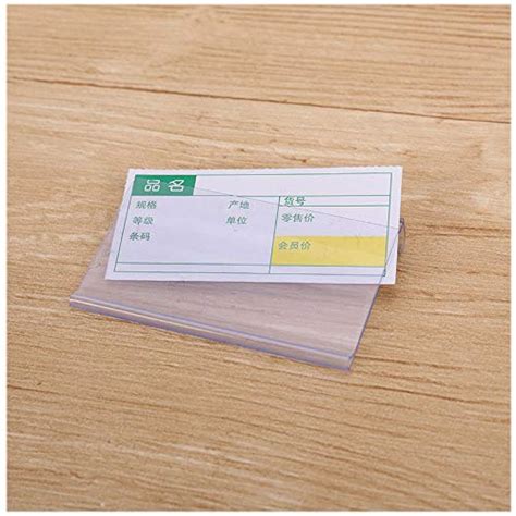 SBYURE 60 PCS Clear Plastic Label Holder For Wire Shelf Retail Price