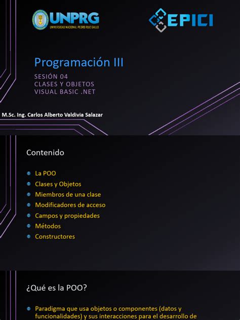 Sesion 04 Clases Y Objetos Pdf Objeto Informática Clase