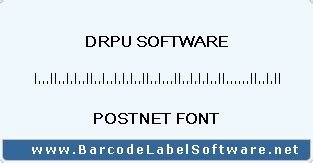 Postnet Barcode Font Generated By Drpu Barcode Generator Software