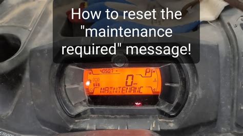 Fast Tip Friday EP4 Resetting The Maintenance Required Message On A