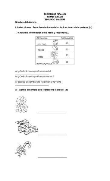 1er Grado Bloque 1 Ejercicios Complementarios