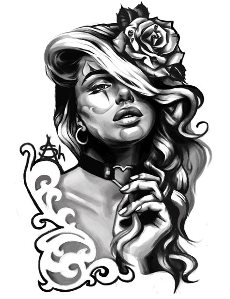 Chicano Girl Tattoo Designs