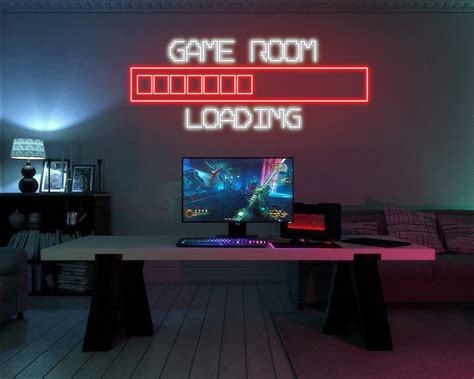 Game Room Decor Led Sign Game Room Led Sign Wall Decor Gameroom Neon