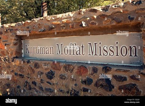 Sign At The Moffat Mission Or Kuruman Missionkurumannorthern Cape