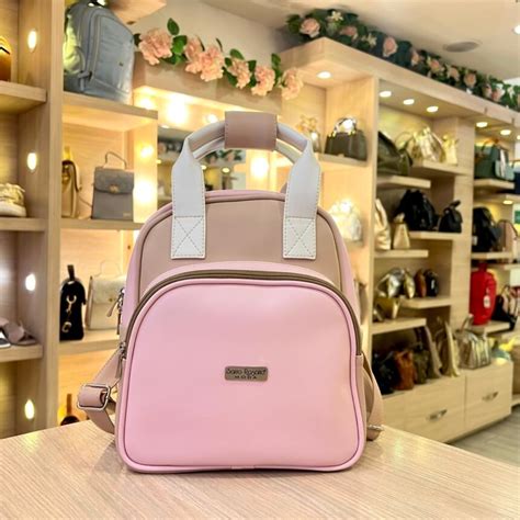 Morral Peque O Doble Uso Nude Combinado En Pvc Santo Rosario Moda Bolsos Y Morrales