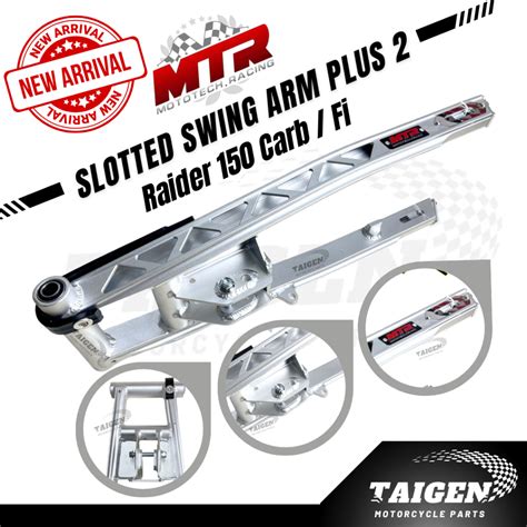 MTR Plus 2 Prototype Slotted Raider 150 Carb Fi Swing Arm NEW MODEL