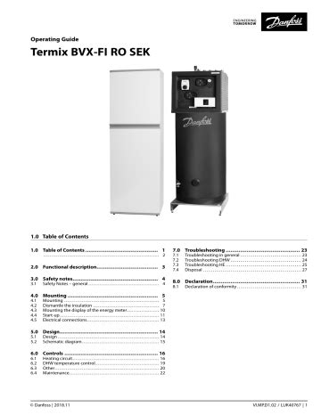 Danfoss Termix BVX FI RO SEK Operating Guide Manualzz