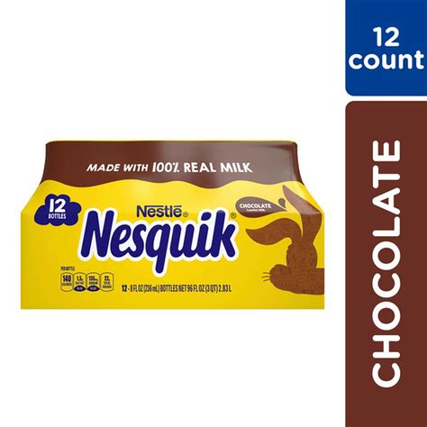 Nestlé NESQUIK Chocolate Lowfat Milk Ready to Drink 96 oz Delivery or