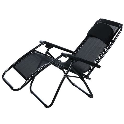 Fauteuil Pliant Zero Gravity Inclinable Salon Portable Jardin Camping