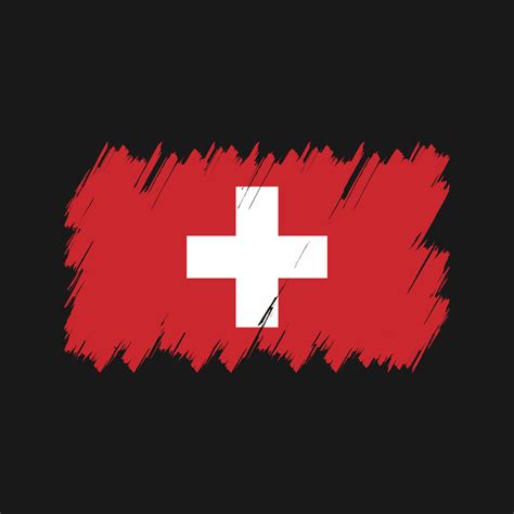 Switzerland Flag Brush Vector. National Flag 9437276 Vector Art at Vecteezy