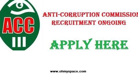 Acc Recruitment 20252026 Anti Corruption Commission Job Portal