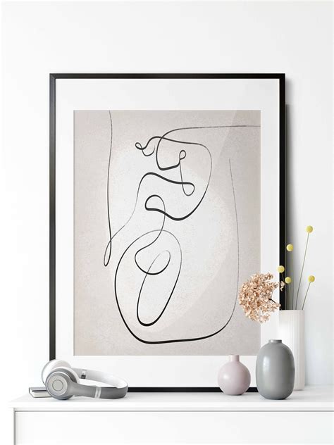 Nude Line Drawing Erotic Art Print One Line Art One Line Etsy
