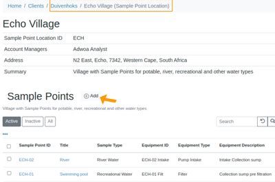 Add A Sample Point To A Location In Bika Open Source Lims Lims Collective