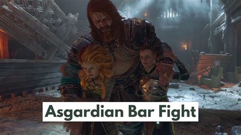 God Of War Ragnarok Drunk Thor And Atreus Starts Bar Fight In Asgard