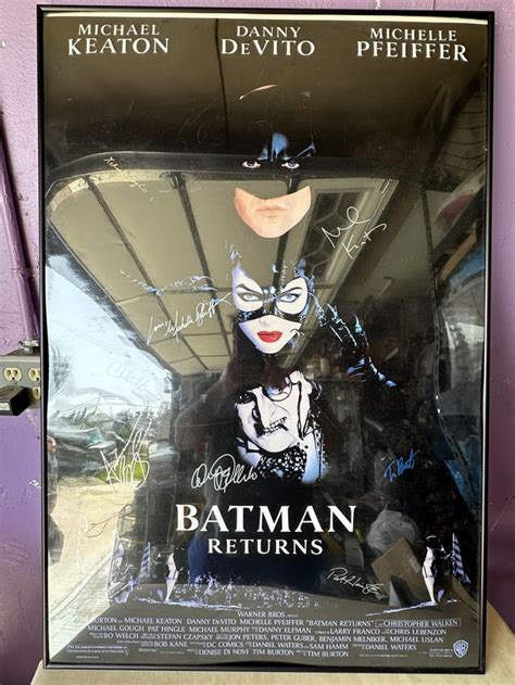 Batman Returns Poster Autographed Rbatman
