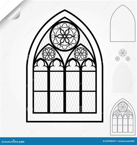 Gothic Window Stock Vector Illustration Of Curve Architecture 60998029