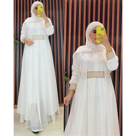 Jual Gamis Jumbo Wanita Terbaru Salsa Dress Bahan Ceruty Babydoll Full