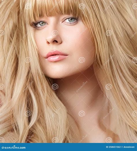 Hairstyle Beauty And Hair Care Beautiful Blonde Woman With Long Blond