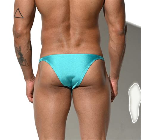 Men S Super Low Waist Gay Sunbath Swimwear Solid Holiday Swim Tan Bikini Ebay