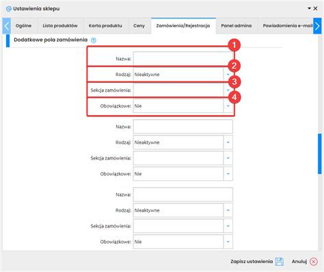 Jak Doda Dodatkowe Pola Do Formularza Zam Wienia Pomoc Faq Sky Shop