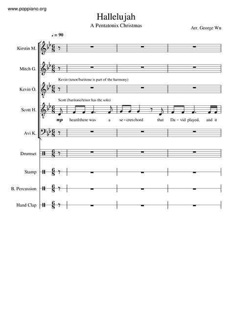 Pentatonix Hallelujah Sheet Music Pdf Free Score Download ★