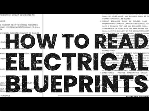 How To Read Electrical Blueprints Youtube