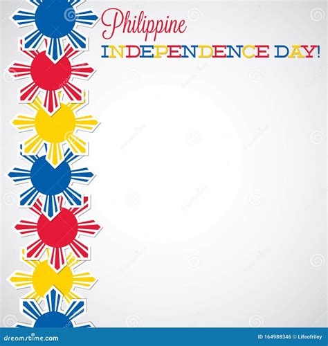 Philippines Independence Day Card Vector Illustration 164988346