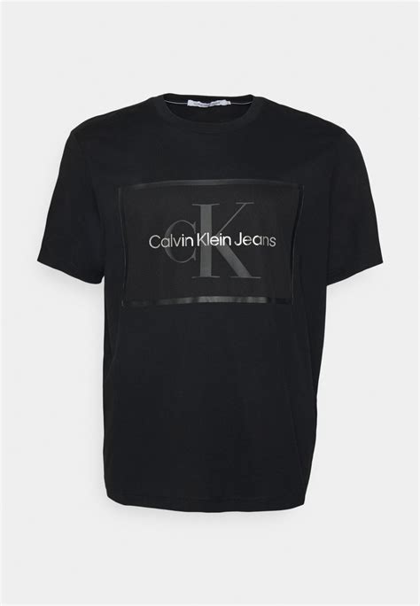 Calvin Klein Jeans Plus Monologo Box Tee T Shirt Print Blackschwarz Zalandode