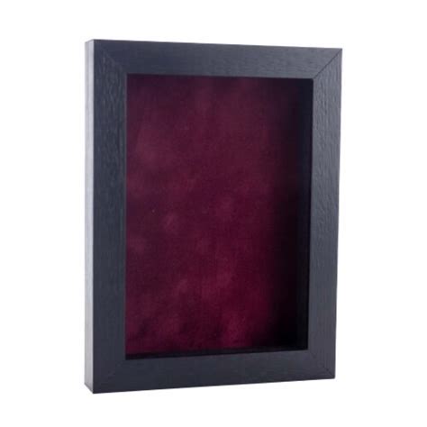 Black Wood Grain Shadow Box Frame Acrylic Front Red Suede Backing 30 Sizes 5x7 5x7 Harris Teeter