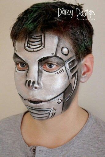 Robot Face Paint Schminkdesign By Daizy Design Face Painting Face