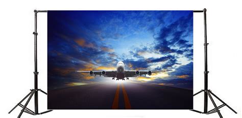 Buy Yeele 10x8ft Airliner Taking Off Photo Backdrops Vinyl Runway