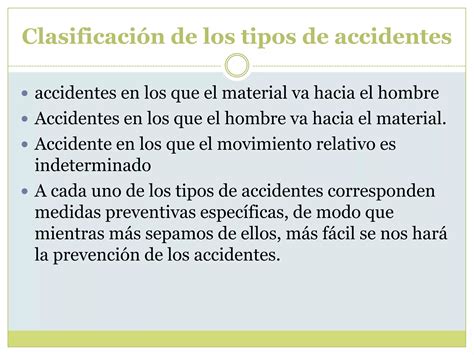 Factores Y Clasificaci N De Los Accidentes Ppt