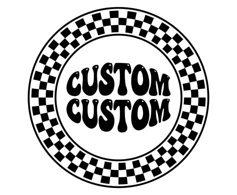 Custom Text Svg Png Pdf Checkered Circle Svg Custom Quote Svg