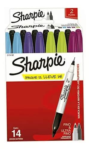 Marcador Doble Punta Sharpie Colores Surtidos 14 Unidades Cuotas Sin