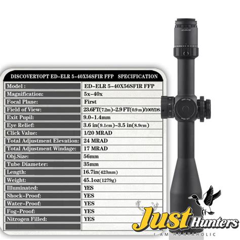 Discovery Optics Ed Elr X Sfir Ffp Scope