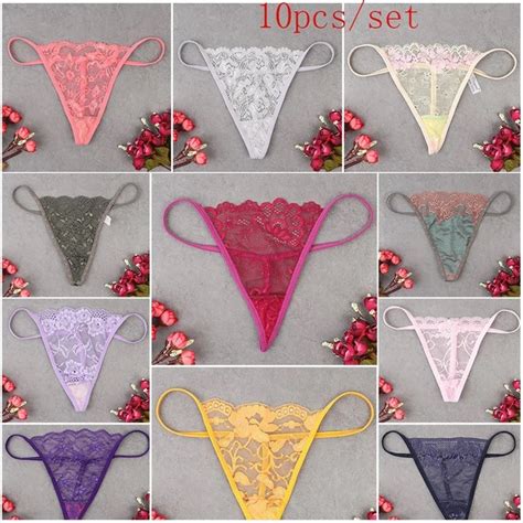 Seamless Underpants G String Low Waist Briefs Sexy Lingerie Lace Panties Eur Picclick Fr