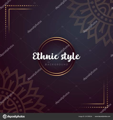 Fondo Dorado Con Mandala Vector De Stock Por Vikasnezh