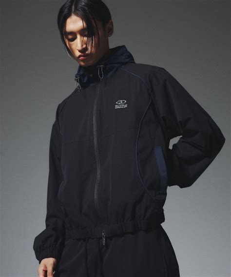 MUSINSA TRAVEL Piping Combination Windbreaker Black