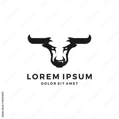 bull el toro logo vector head Stock Vector | Adobe Stock