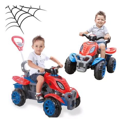 Carrinho Passeio Crian A Pedal Quadriciclo Homem Aranha Frete Gr Tis