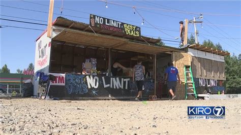 Fire Breaks Out Inside The Muckleshoot Tribal Fireworks Stands In
