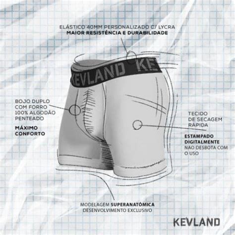 Cueca Boxer Kevland Dark Line Kevland Underwear